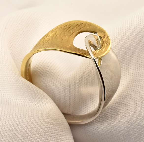 Modern Bi-Color Gold Ring