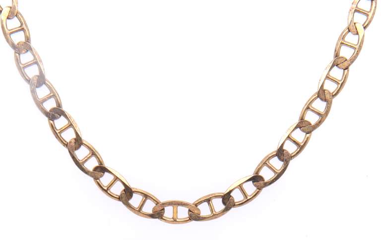 Vintage Italian Sterling Silver Fancy Link Chain Necklace