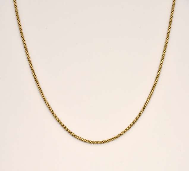 Sparkling 14k Popcorn Link Necklace