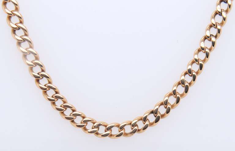 Excellent Yellow Gold Curb Link Chain