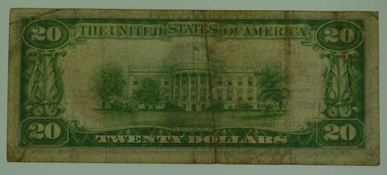 1929 Twenty Dollars $20 Brown Seal Bank Note
