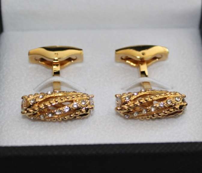 Handsome Pair Jeweled Style Cufflinks By Carelli