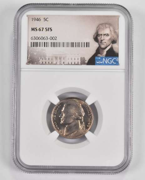 MS67 5FS 1946 Jefferson Nickel - Graded NGC