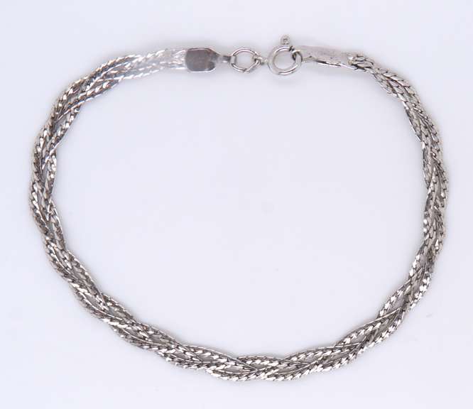Vintage Sterling Silver Braided Bracelet