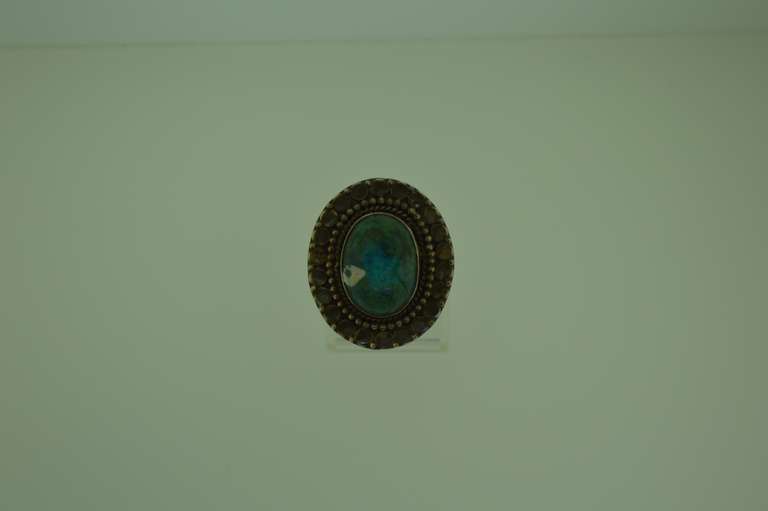 Sterling Silver Green Quartz Ring