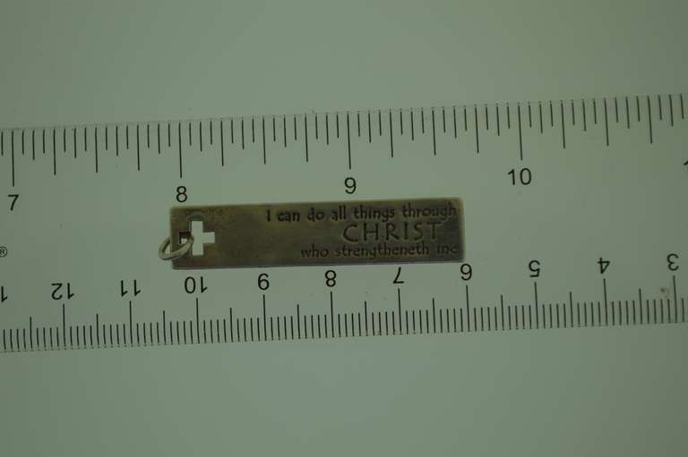 Sterling Silver Engraved Christ Pendant