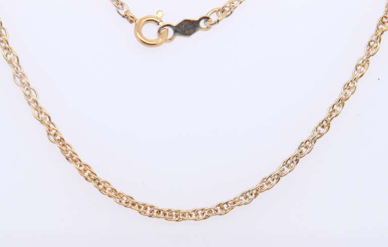 Simple Yellow Gold Rolo Chain Necklace