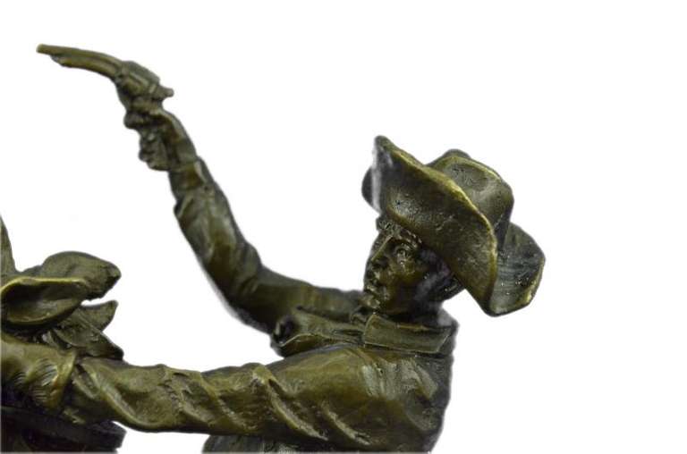 Cowboy Charges Bronze Sculpture