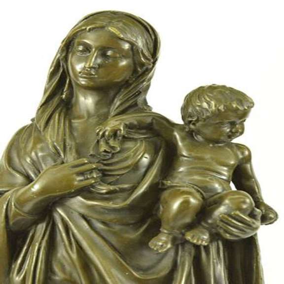 Mother Virgin Mary Bronze Statue