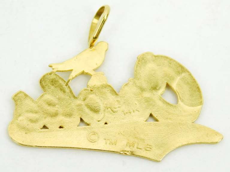 14K MLB Baltimore Orioles Ladies Pendant