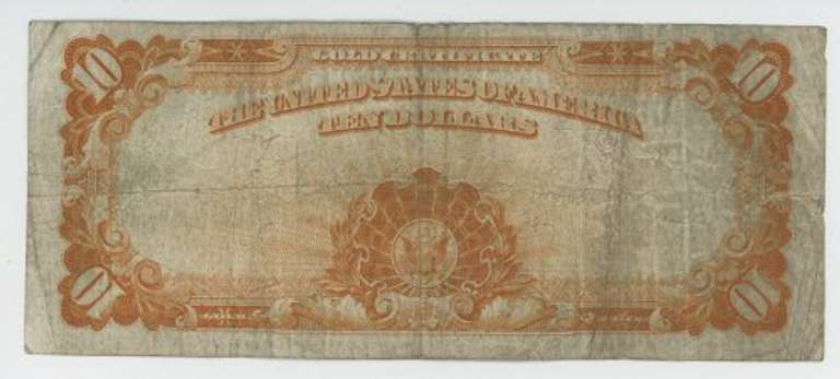 Very scarce 1907 Series Large Size $10 Gold Certificate note