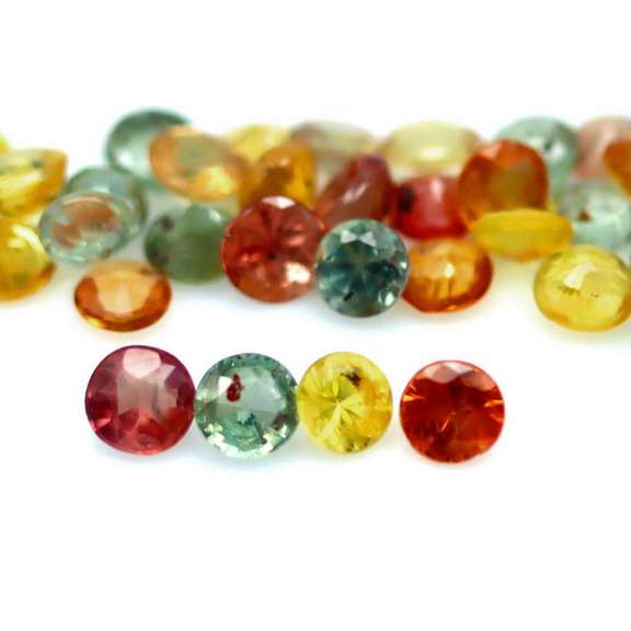 Heated only! Vibrant 7.01ct fancy color Sapphire set