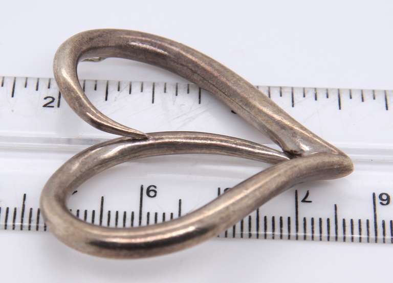 Vintage Sterling Silver Heart Shaped Pendant