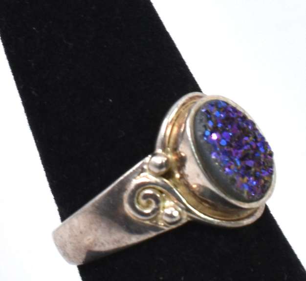 Sterling Silver Druzy Ring