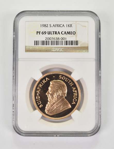 PF69 UCAM 1982 South Africa 1 Gold Krugerrand - Graded NGC