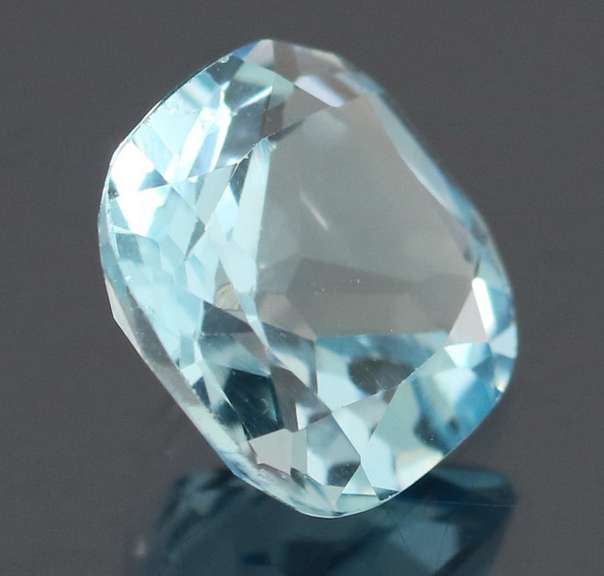 Vivid! 3.63ct cushion cut Swiss blue Topaz