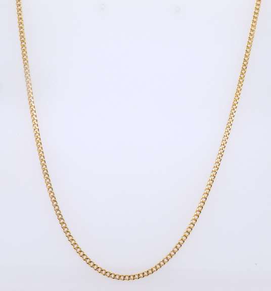 Popular Yellow Gold Curb Link Chain Necklace
