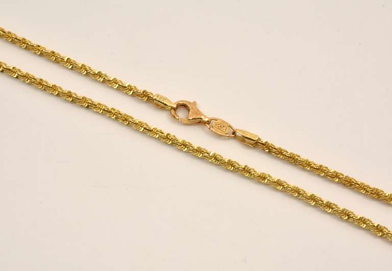 Glittering Variation of 14k Rope necklace