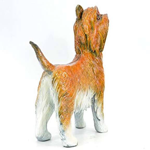 Special Patina Silky Terrier Dog Bronze Sculpture