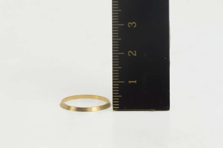 14K Yellow Gold Vintage NOS 1950's Simple Stackable Band Ring