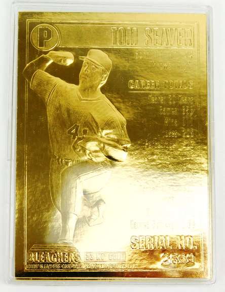 1997 23KT Gold Tom Seaver Baseball Card w/COA