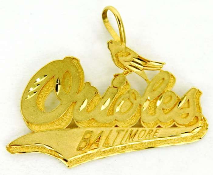 14K MLB Baltimore Orioles Ladies Pendant