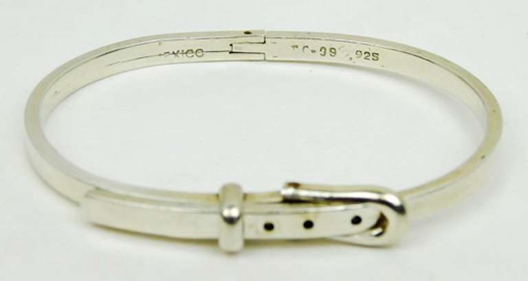 Taxco Mexico Sterling Buckle Bangle Bracelet