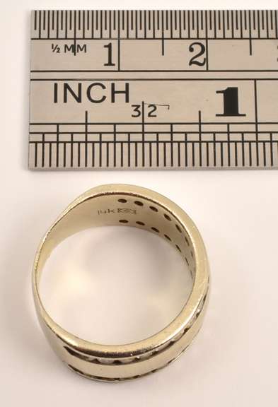 Wide WG Band Edged in diamonds