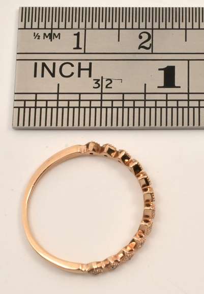 Sweet Thin Rose Gold Diamond Band