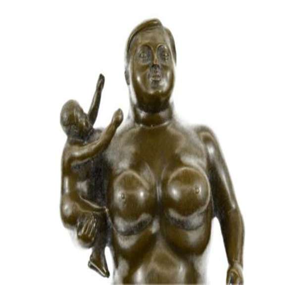 Mother Father Child Bronze Sculpture