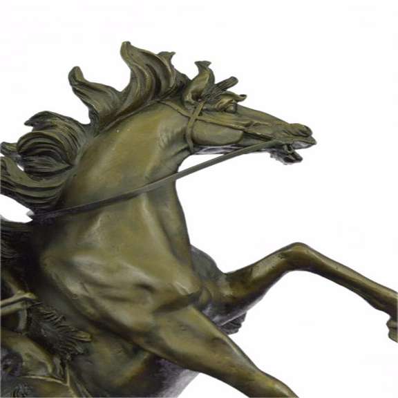 Western Cowboy with Bucking Horse Bronze Sculpture