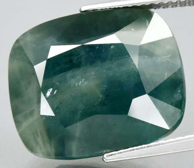 Huge! 25.67ct rich green Sapphire -heated only
