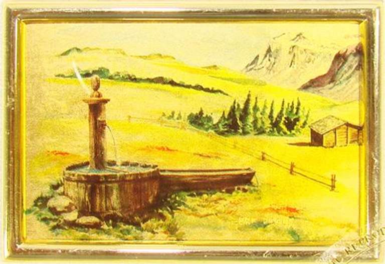 VERY COLLECTIBLE FINE CERTIFIED 23K GOLD LEAF SCENERY
