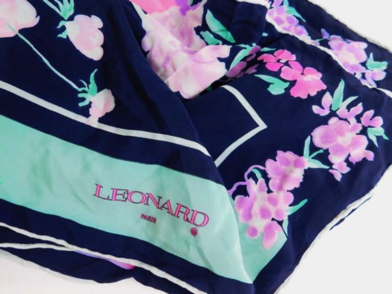 Vintage Leonard Paris Silk Scarf