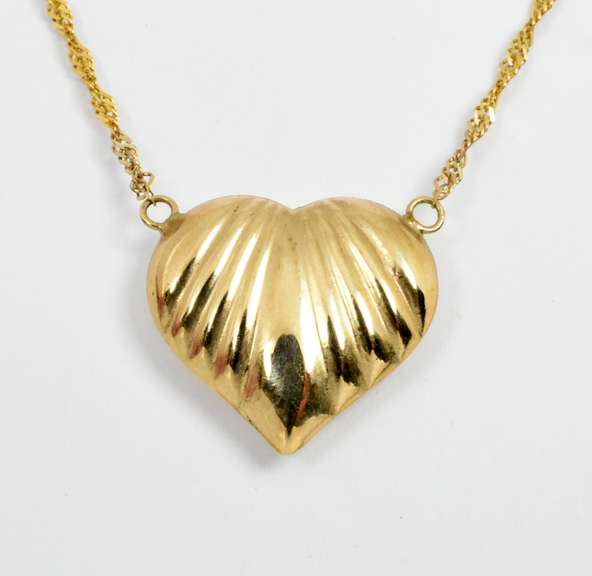 Cute Puffed Heart Necklace