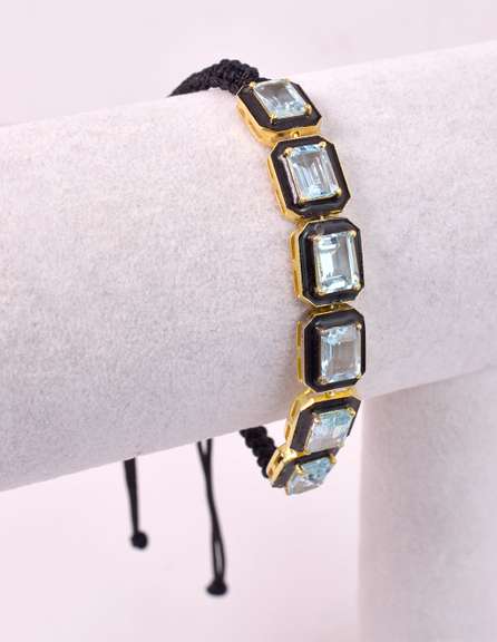 Beautiful 38.50CTW Blue Topaz Bracelet in Sterling Silver