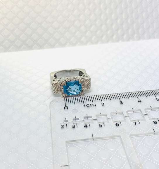 Designer Vintage Ring in Blue Topaz