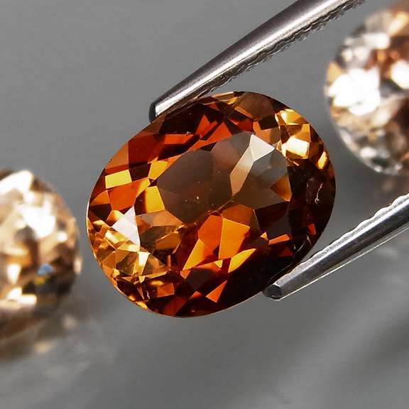 Matched! 3 piece 9.78ct full fire Imperial Topaz set
