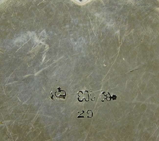 Antique 800 Silver Pansy Box