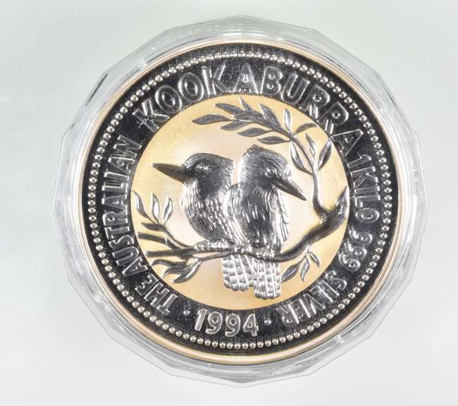 1994 Australia 30 Dollars - Kookaburra - 1 Kilo .999 Fine Silver