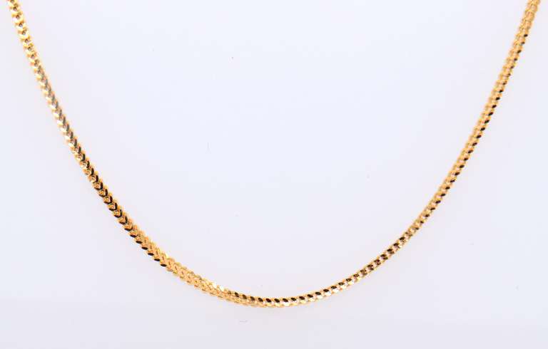 Simple 22kt Yellow Gold Foxtail Chain Necklace