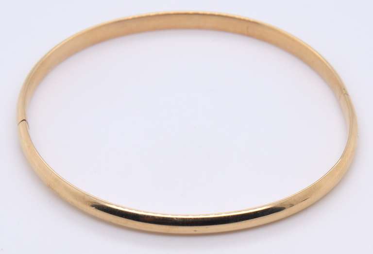 14KT Yellow Gold Plain Bangle