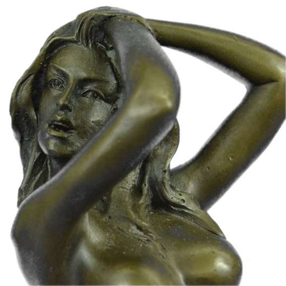 Naked Beautiful Girl Bronze Sculpture