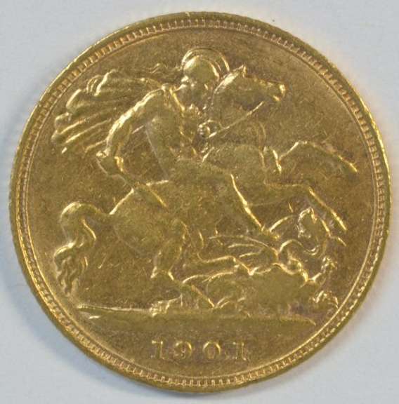 Real flashy 1901 Great Britain Gold Half Sovereign