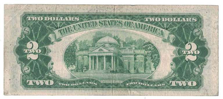 1953-B Red Seal $2 Bill