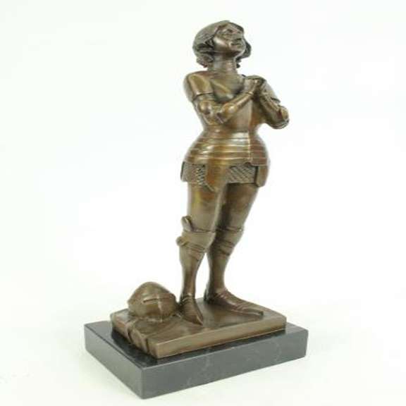 Laugier Joan Jeanne de Arc Bronze Sculpture