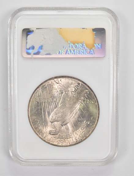 MS64 1923 Peace Silver Dollar - Graded NGC