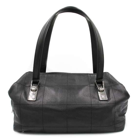 Chanel Calfskin Square Stitched Large Black Tote