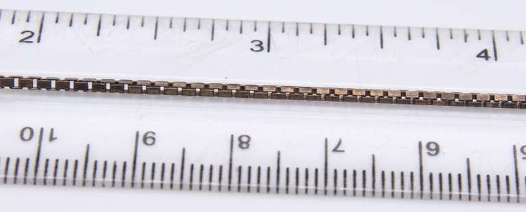 Vintage Sterling Silver Box Chain Necklace