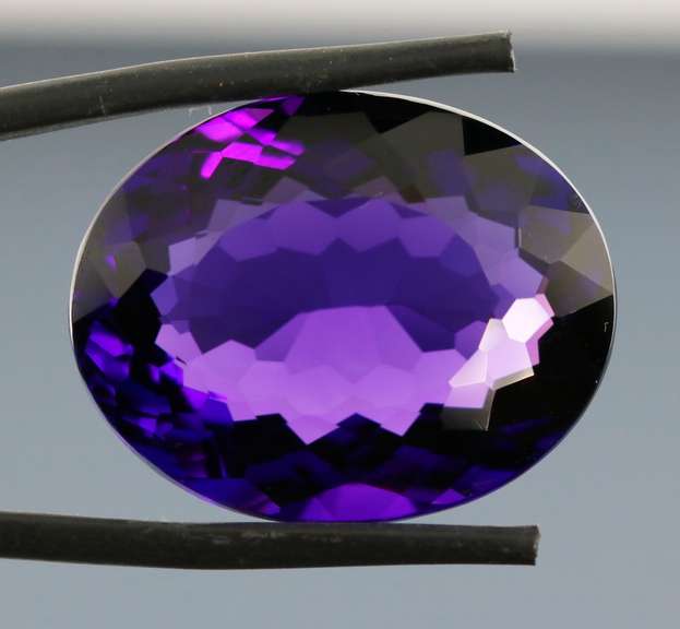 Oval cut 29.10ct royal purple created Amethyst